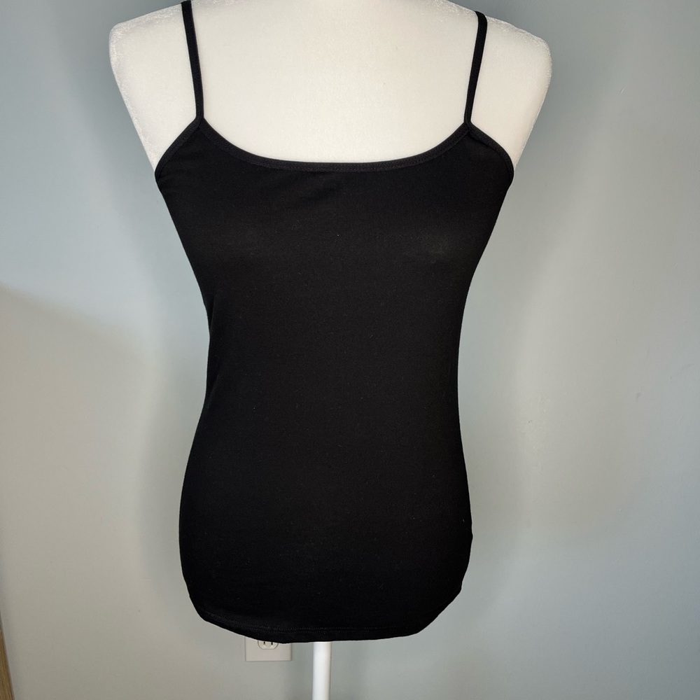 New! Active Basic Black Tank with adjustable straps